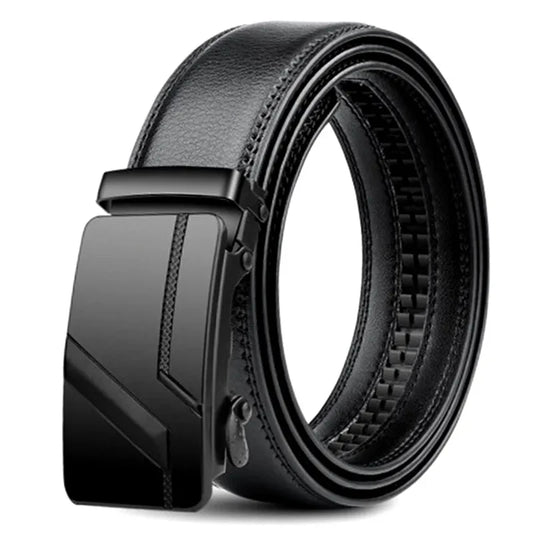 Men's PU Leather Belt Fashion Automatic Buckle Belt for Popular Business High Quality Male Belt